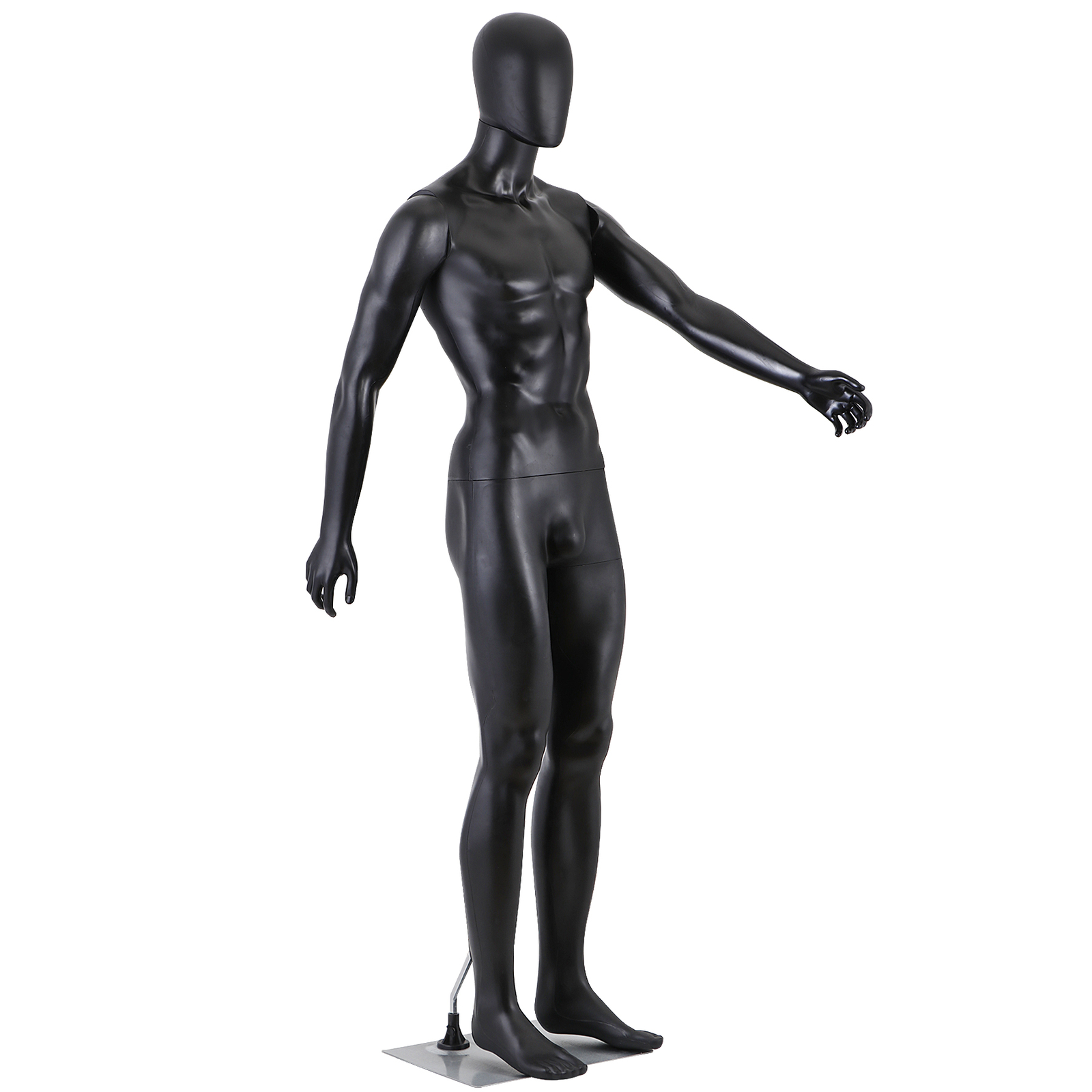 Male Mannequin Dress Form 73″ Adjustable Mannequin Full Body Stand w/Base Black