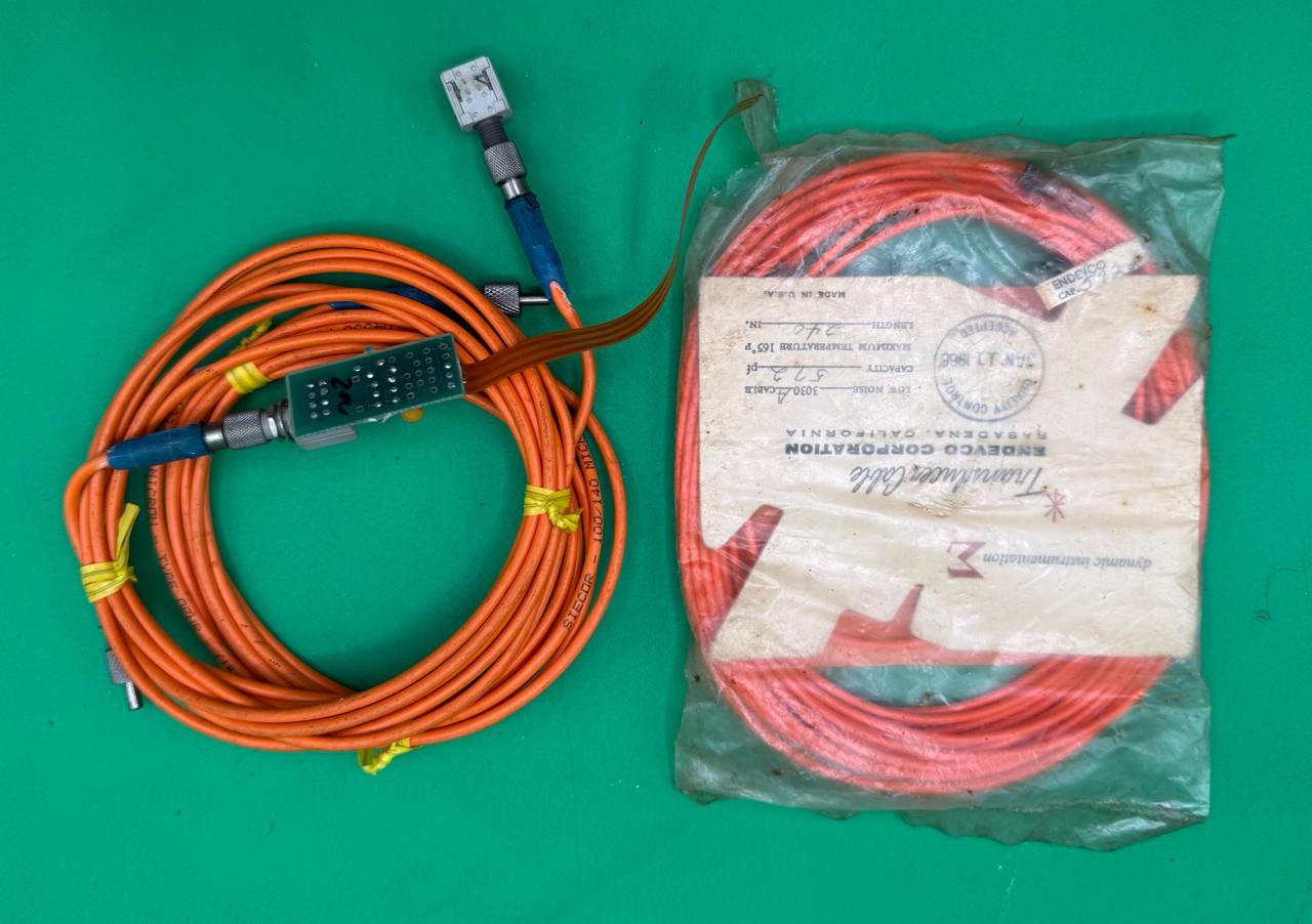 Lot of 2 Endevco 3030A Low Noise Transducer Cable Assemblies RE