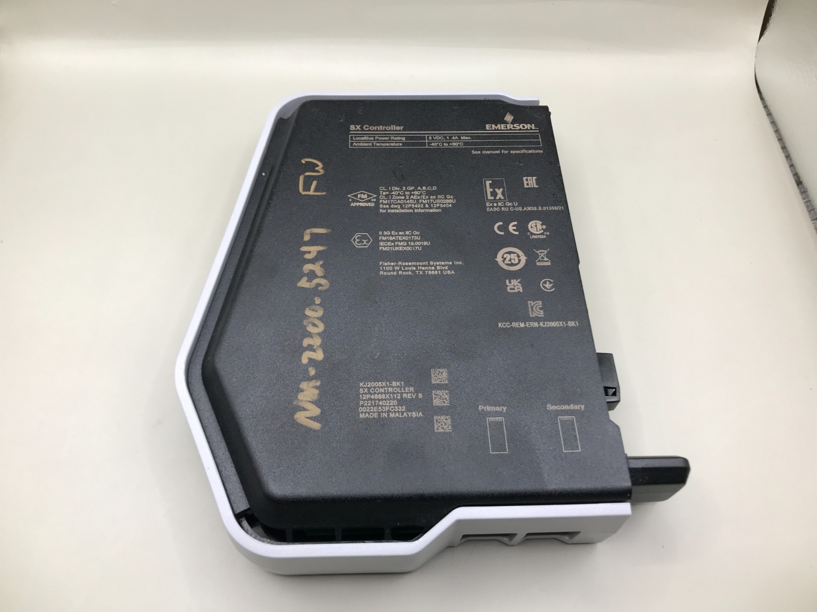 EMERSON DELTAV KJ2005X1-BK1 SX CONTROLLER 12P4688X REV S REV E