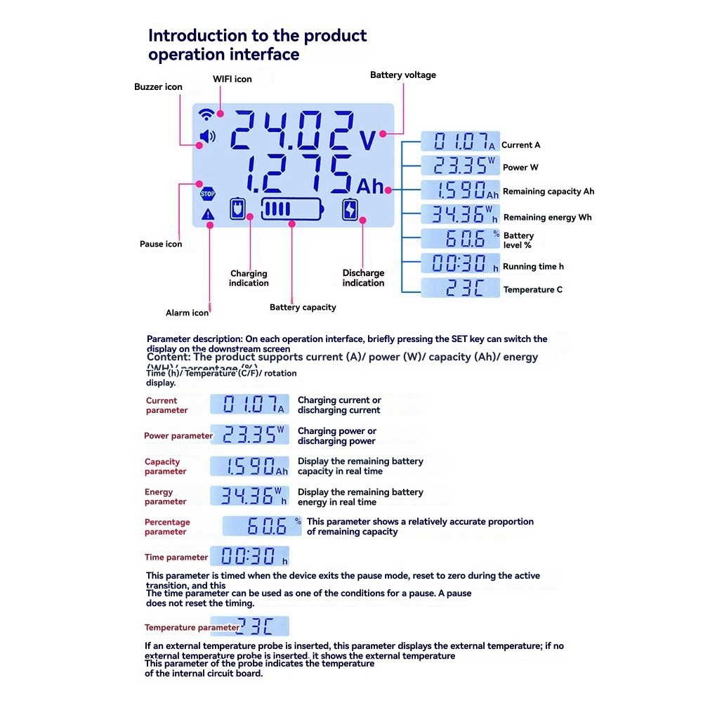 XY-BT13L 30A- for battery charging and discharging with power detection protection