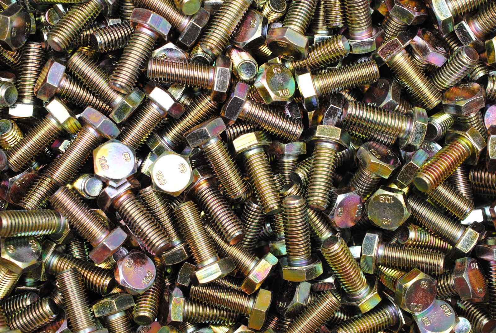 (50) Metric Hex Head M12-1.75 x 30 Cap Screw 12mm Yellow Zinc Plated 10.9 Bolt