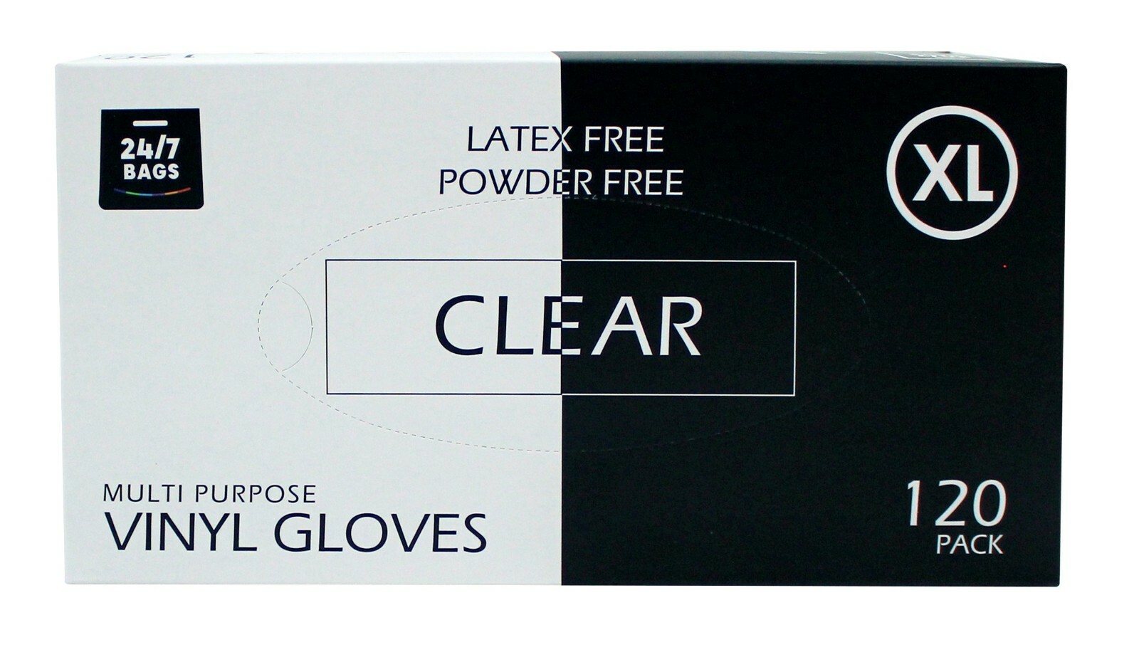 120 Vinyl Disposable Gloves, Sizes Small- X-Large, Latex Free, Powder Free