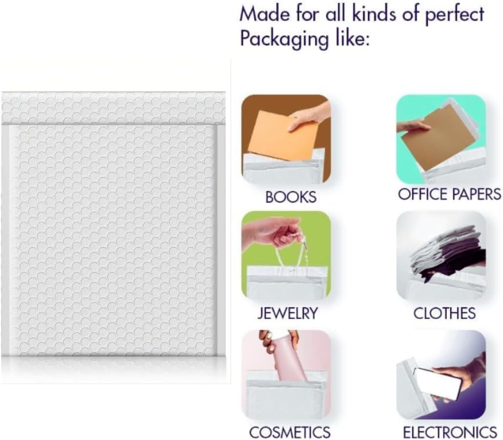 250 PC #0 6×10 Poly Bubble Envelopes Grey Padded Shipping Self Seal Mailers