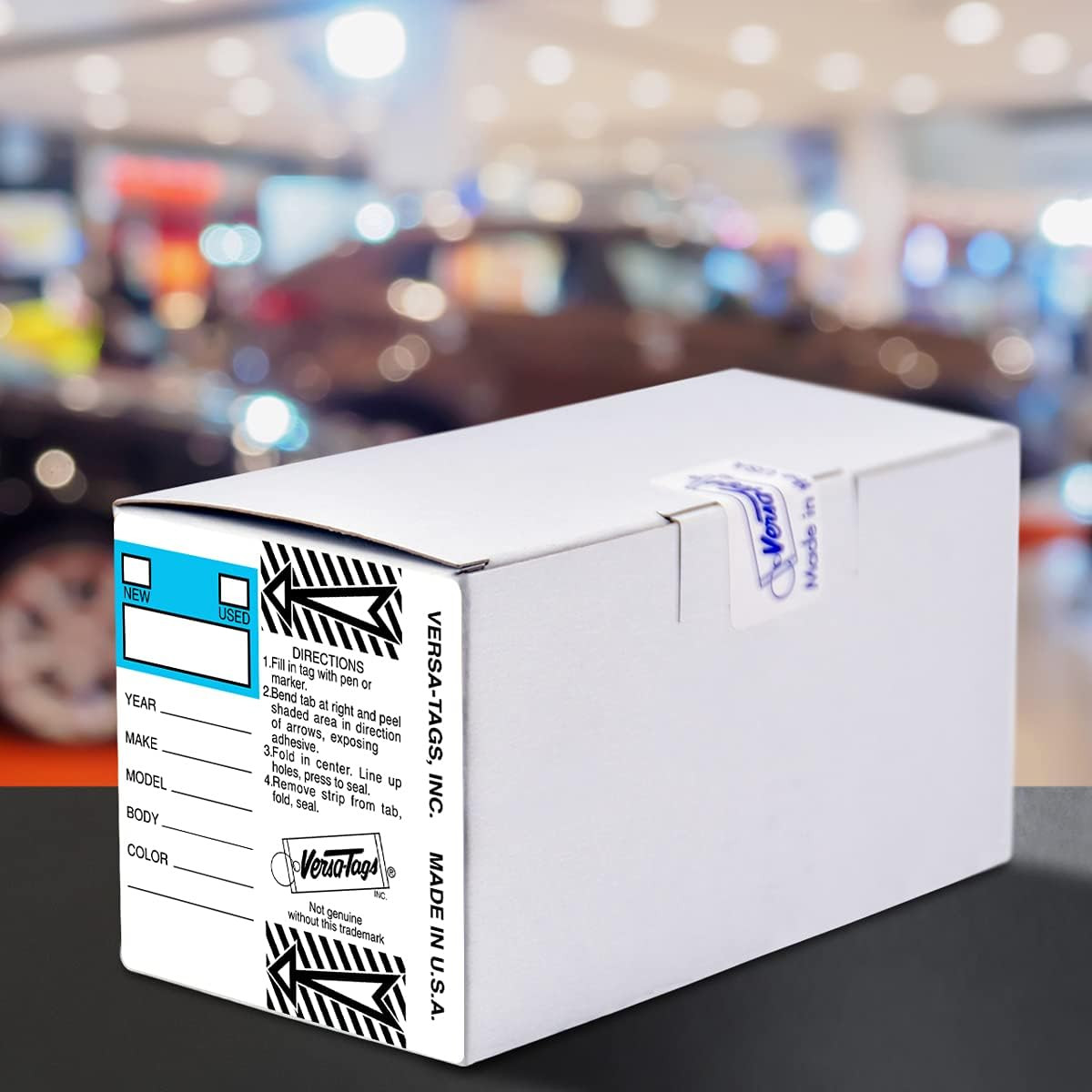Versa-Tags 250 per Box, Self-Protecting Paper Key Tags with Chrome-Plated Split