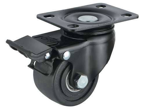65mm Caster Wheel 331 pounds Swivel and Upper Brake Nylon Top Plate