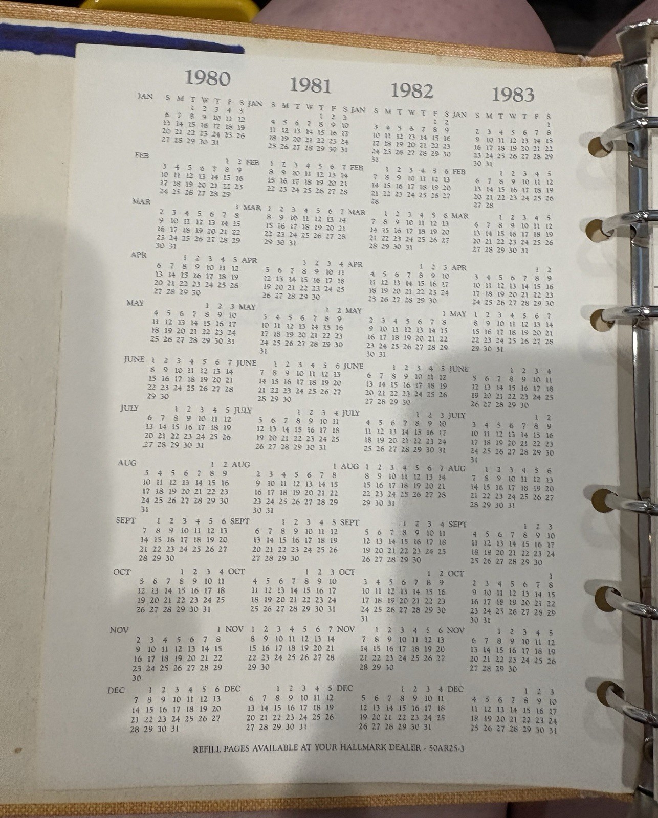 Vintage Hallmark Koala Address Book 3 Ring Binder Loose Leaf Friendship