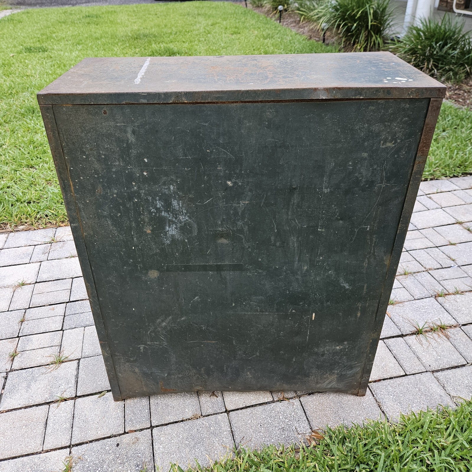 Vintage Hobart Industrial Steel Metal Parts Cabinet Machinist 27-Drawer Green