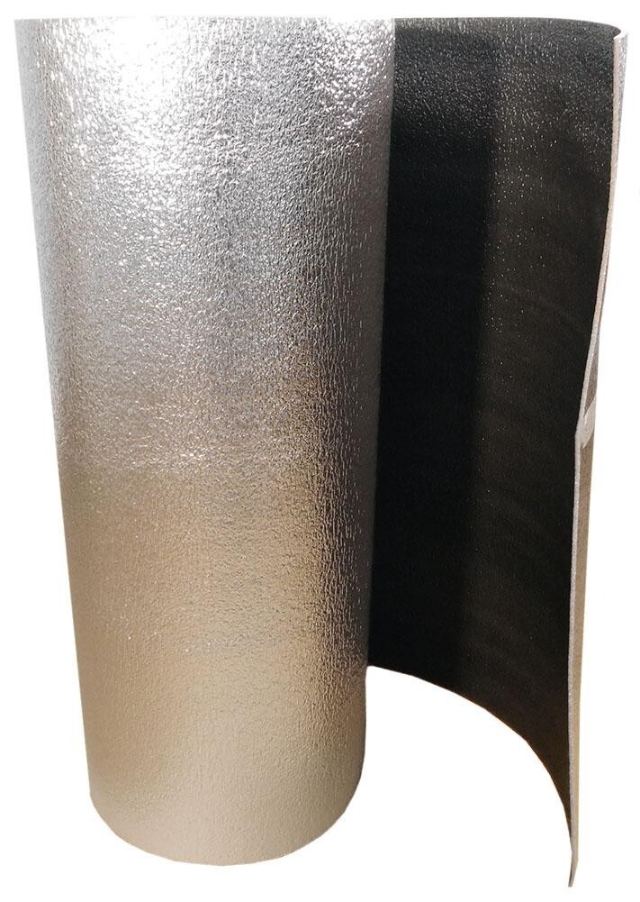 4X4Ft Reflective BLACK FOIL Insulation Roll Foam Core Radiant Barrier 10MM R12