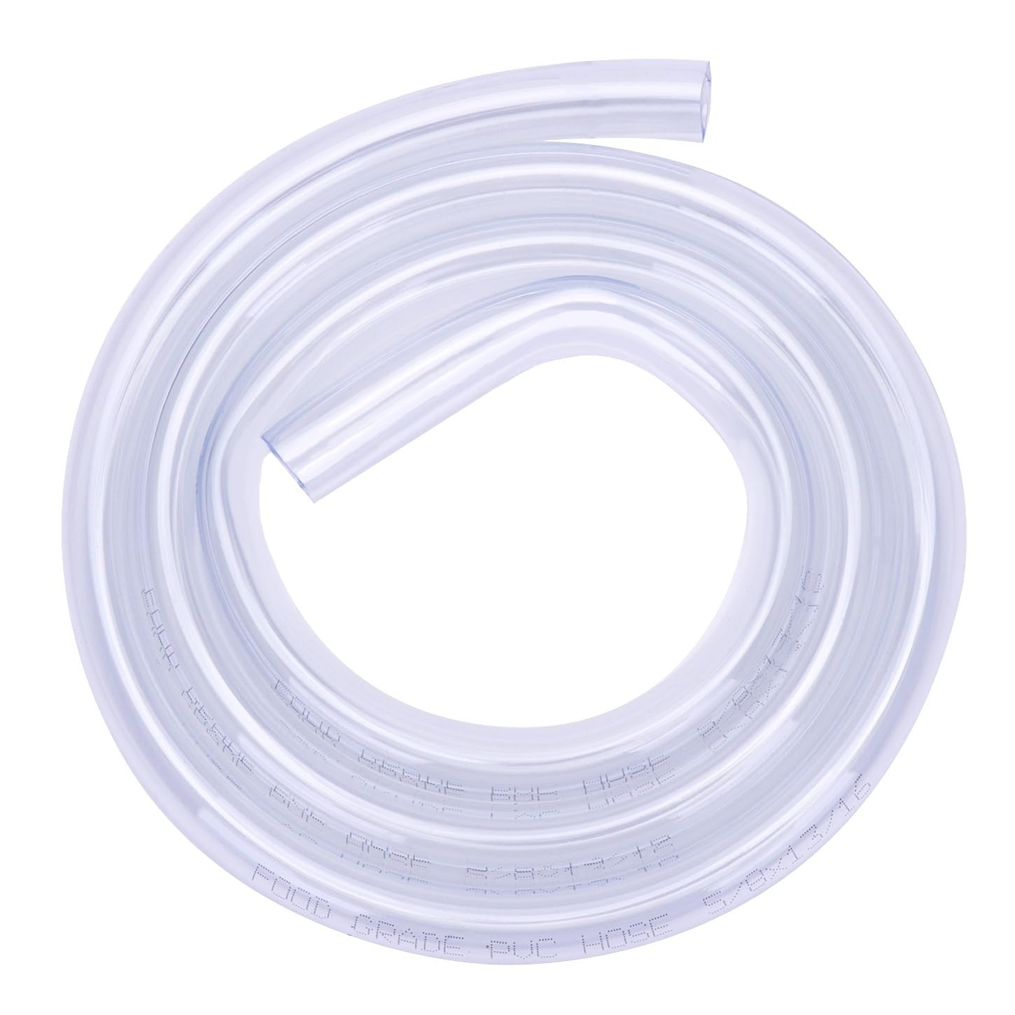 Non-Toxic 5FT Food Grade Clear Vinyl Hose – 5/8″ID x 13/16″OD Flexible Tubing