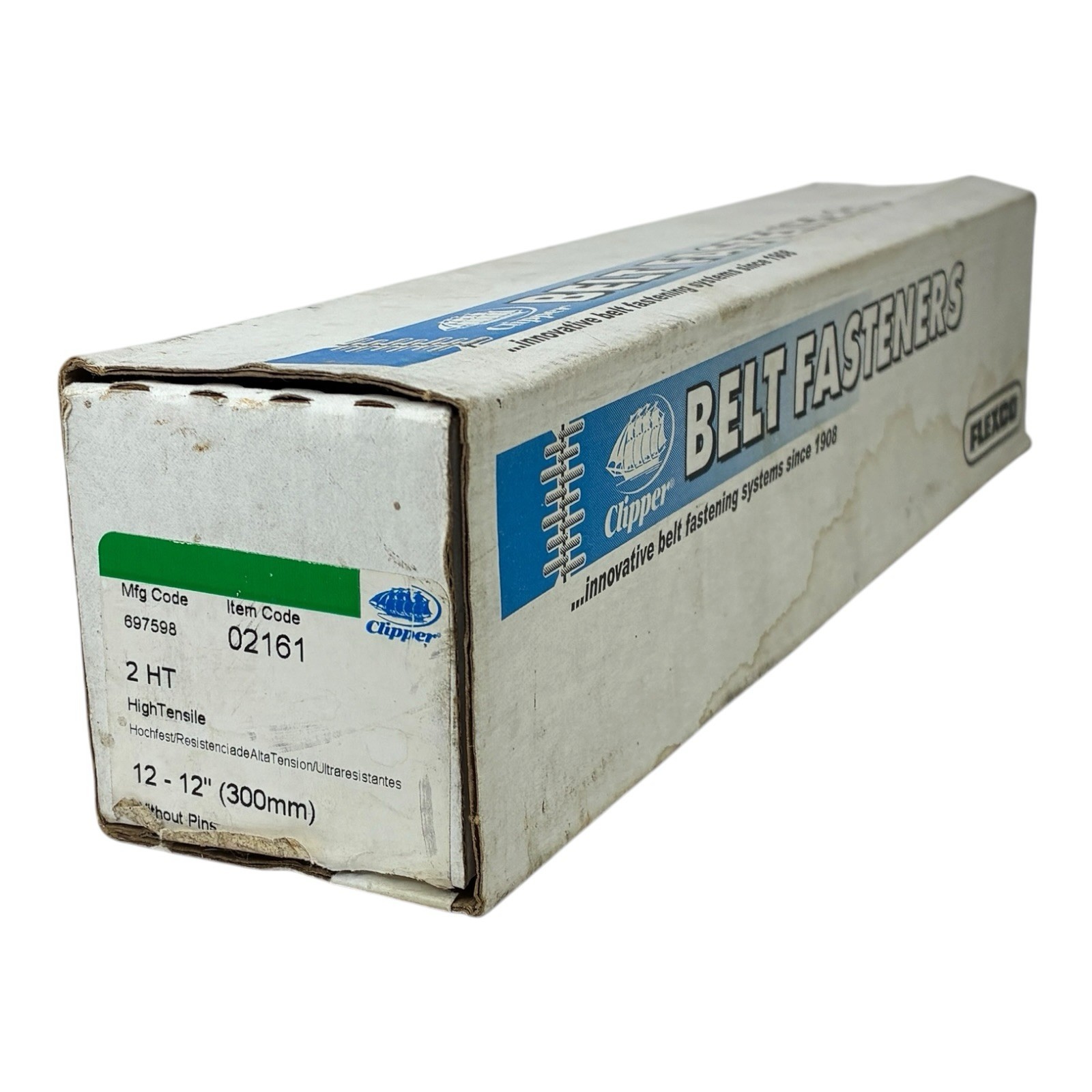 Flexco Clipper 2HT 02161 High Tensile Belt Fasteners 12″ 300mm No Pins Box