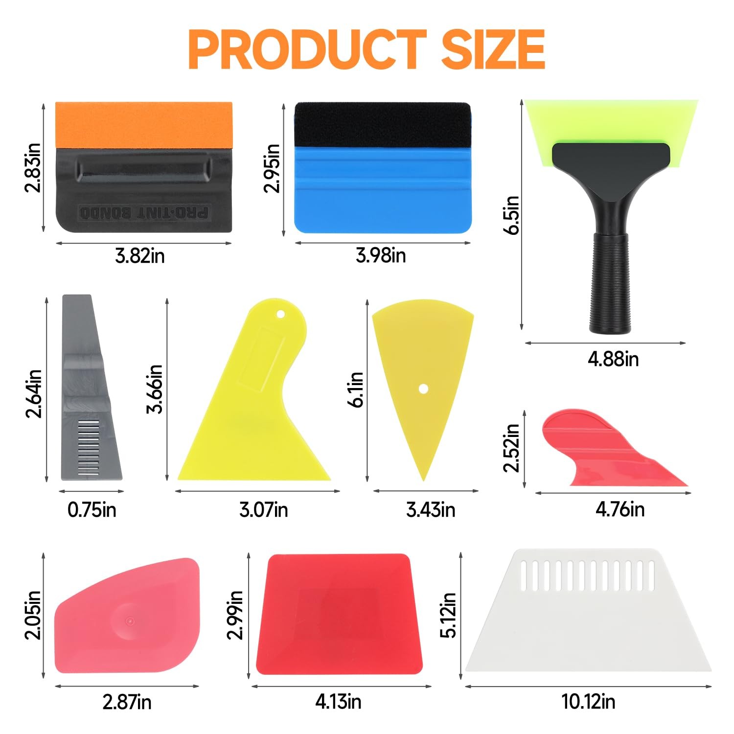 Window Tint Kit Vinyl Wrap Tool for Car Film Installation, 52PCS Car Wrap Tools