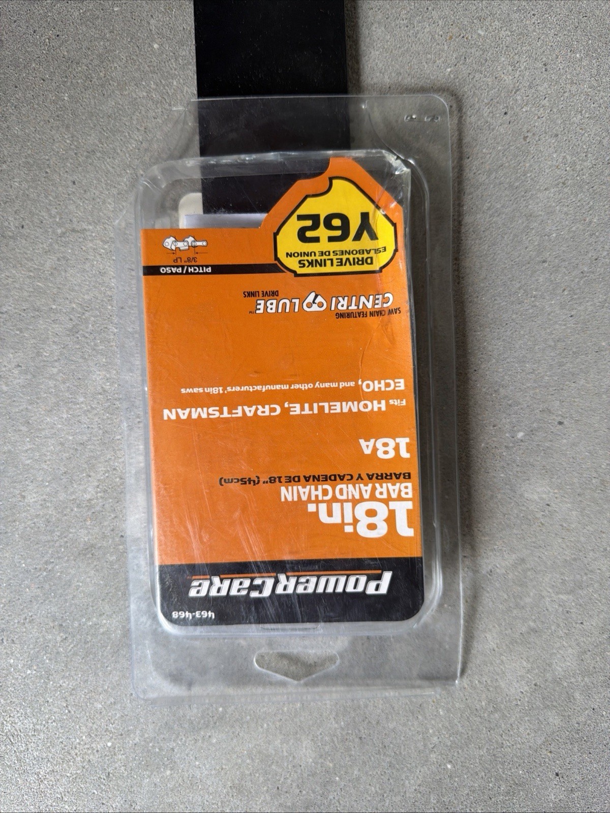 PowerCare 18 In. Y62 18A Bar & Chain Combo 3/8″ Pitch .050 Gauge 463-468 New