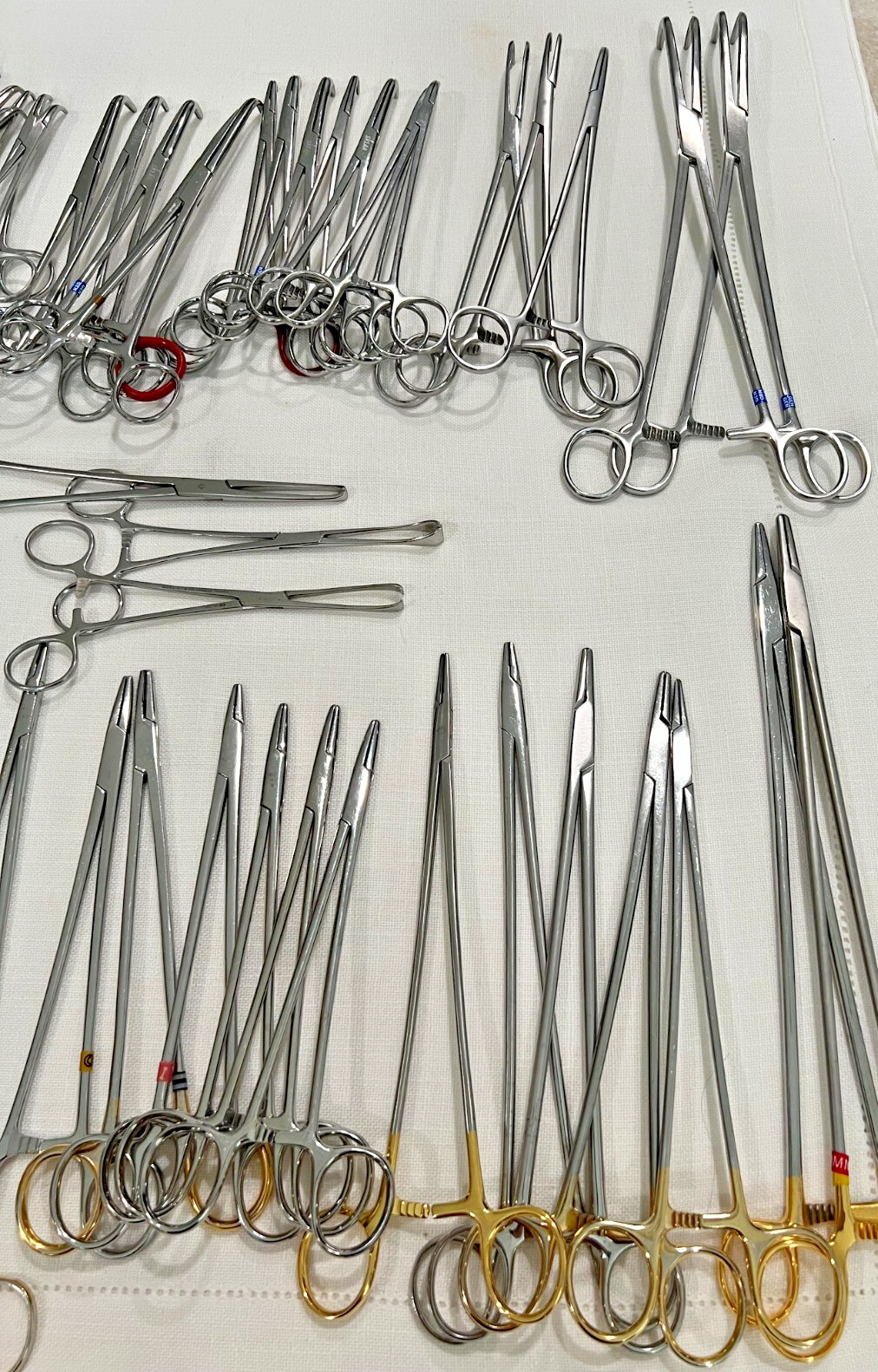 Assorted Lot of 108 Various Brand & Size Of OR Medical Surgical Instruments, S.S