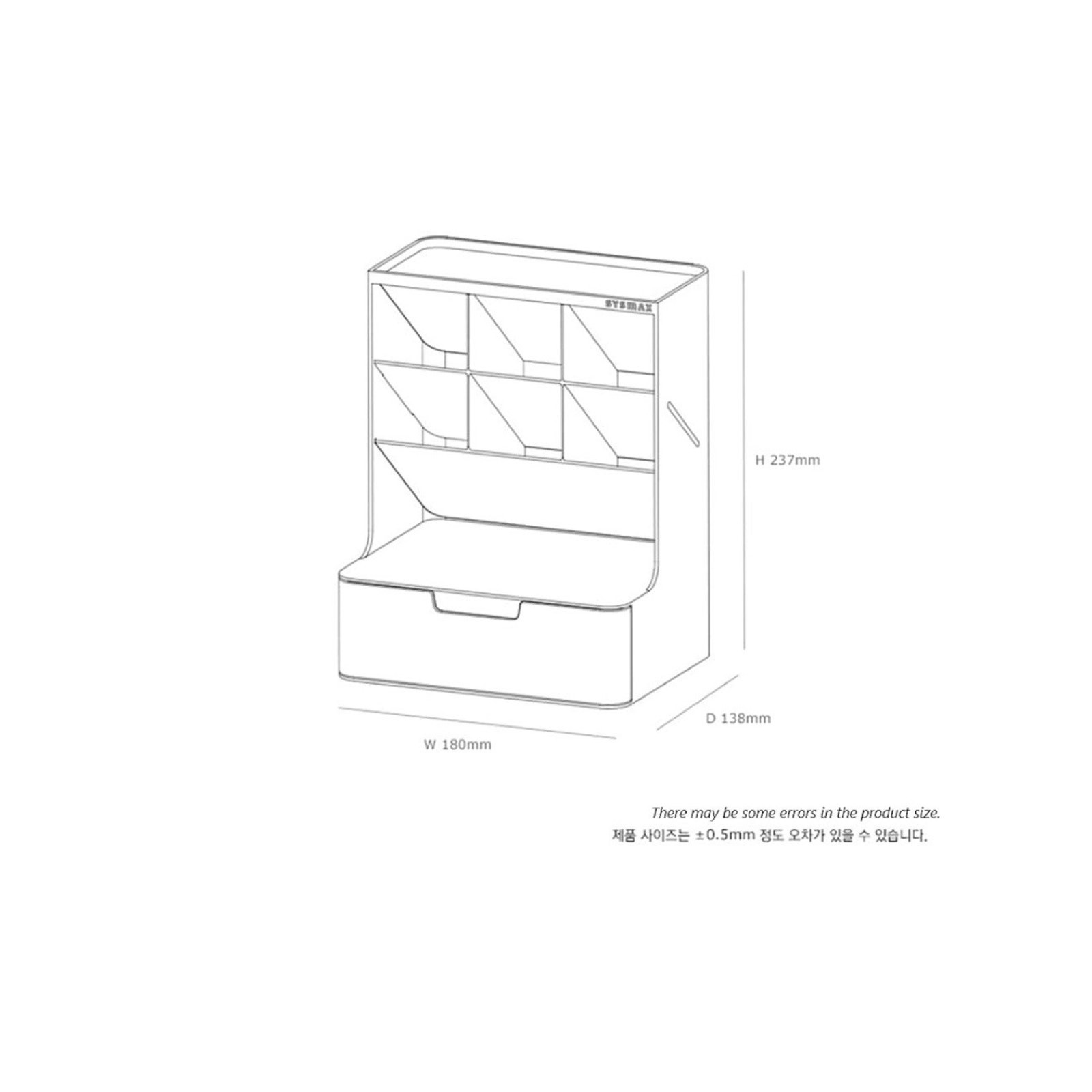 Organizer Office Supplies Desk Cosmetic Storage White