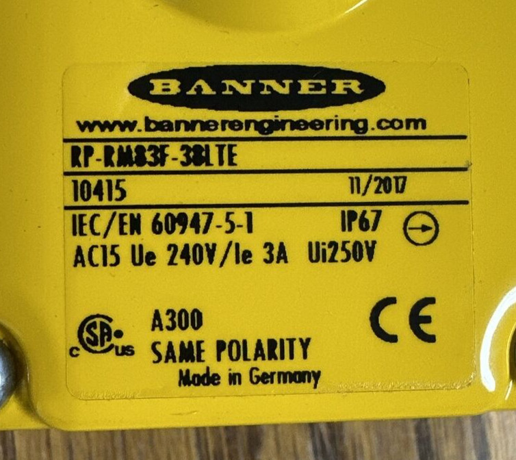 BANNER RP-RM83F-38LTE ROPE PULL WITH EMERGENCY STOP 82126 **NEW-IN BOX**