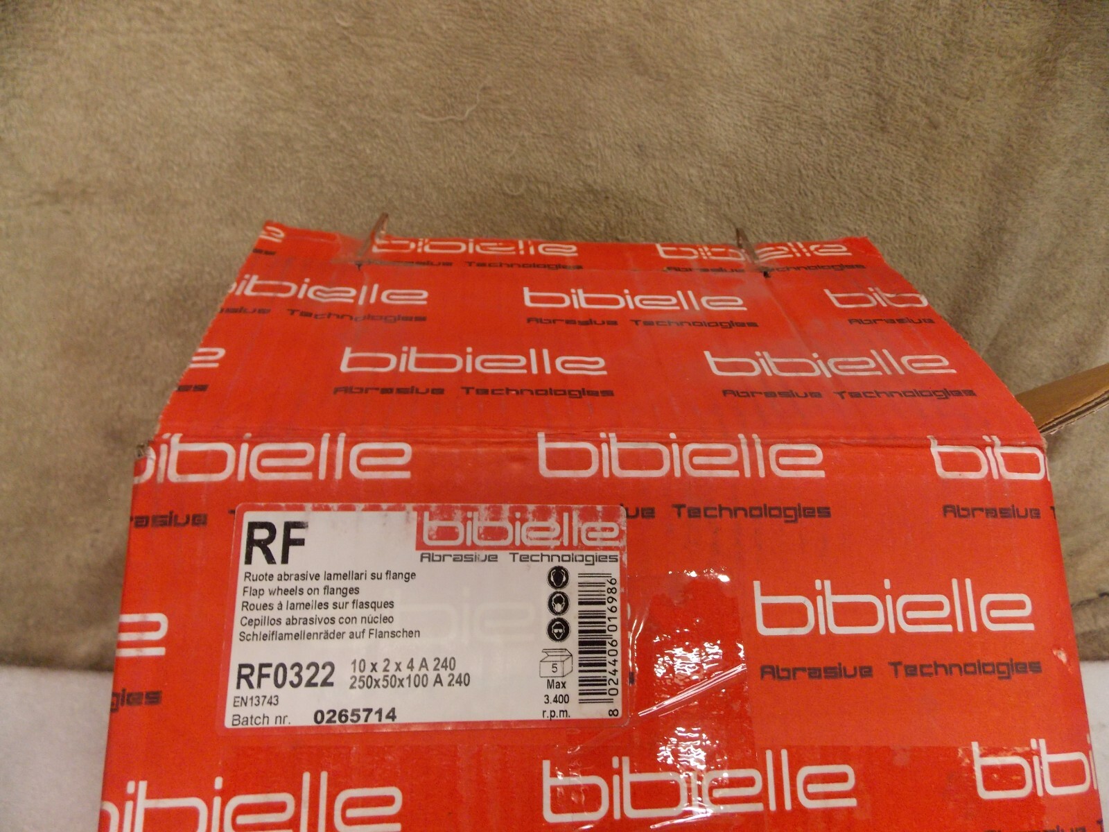 Bibielle 10″x2x4 Flap Wheel Aluminum Oxide 240Grit Unmounted Sanding 100.00 Valu