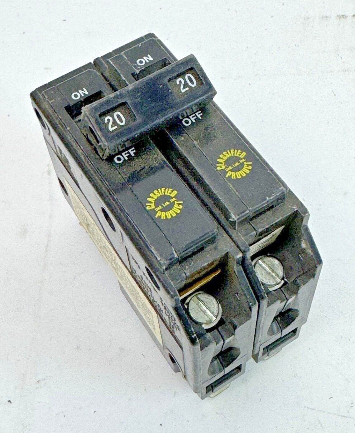 GE – TQ2120 – COMMON TRIP CIRCUIT BREAKER – 2 POLE, 20 A, 240 VAC, TYPE TQ