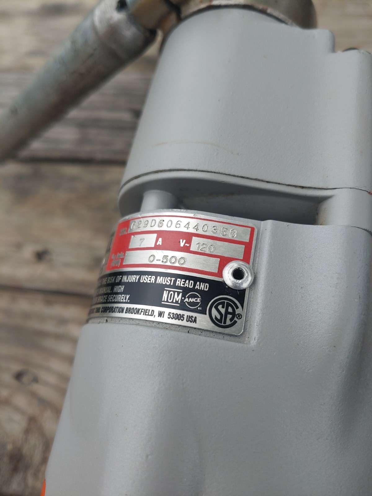 Milwaukee 1107-1 1/2″ Heavy Duty D-handle Drill. USA. Serviced.