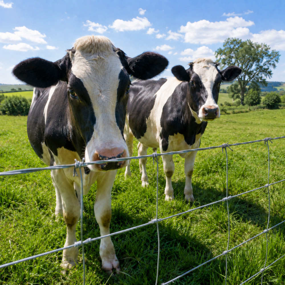 Livestock Fence,4.9*328FT Galvanised Iron Wire Farm Fence Deer Goat Cattle Fence