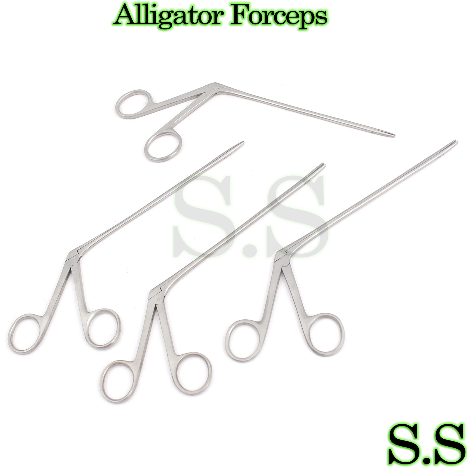 4 Alligator Forceps size 3.50″,5.50″,6.5″, & 8″ Surgical Veterinary German Grade