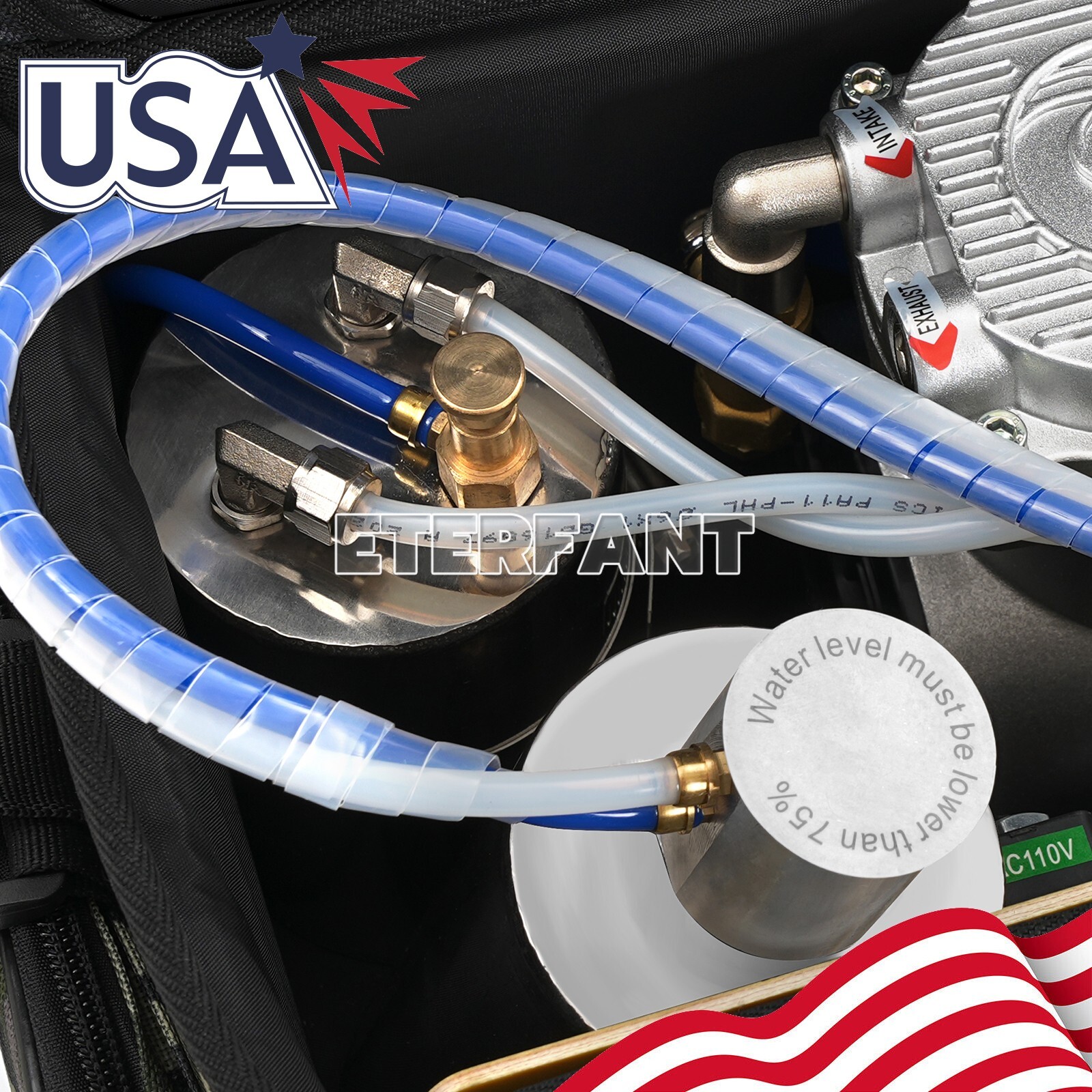ETERFANT Dental Portable Delivery Unit Air Compressor Syring Suction System 4H