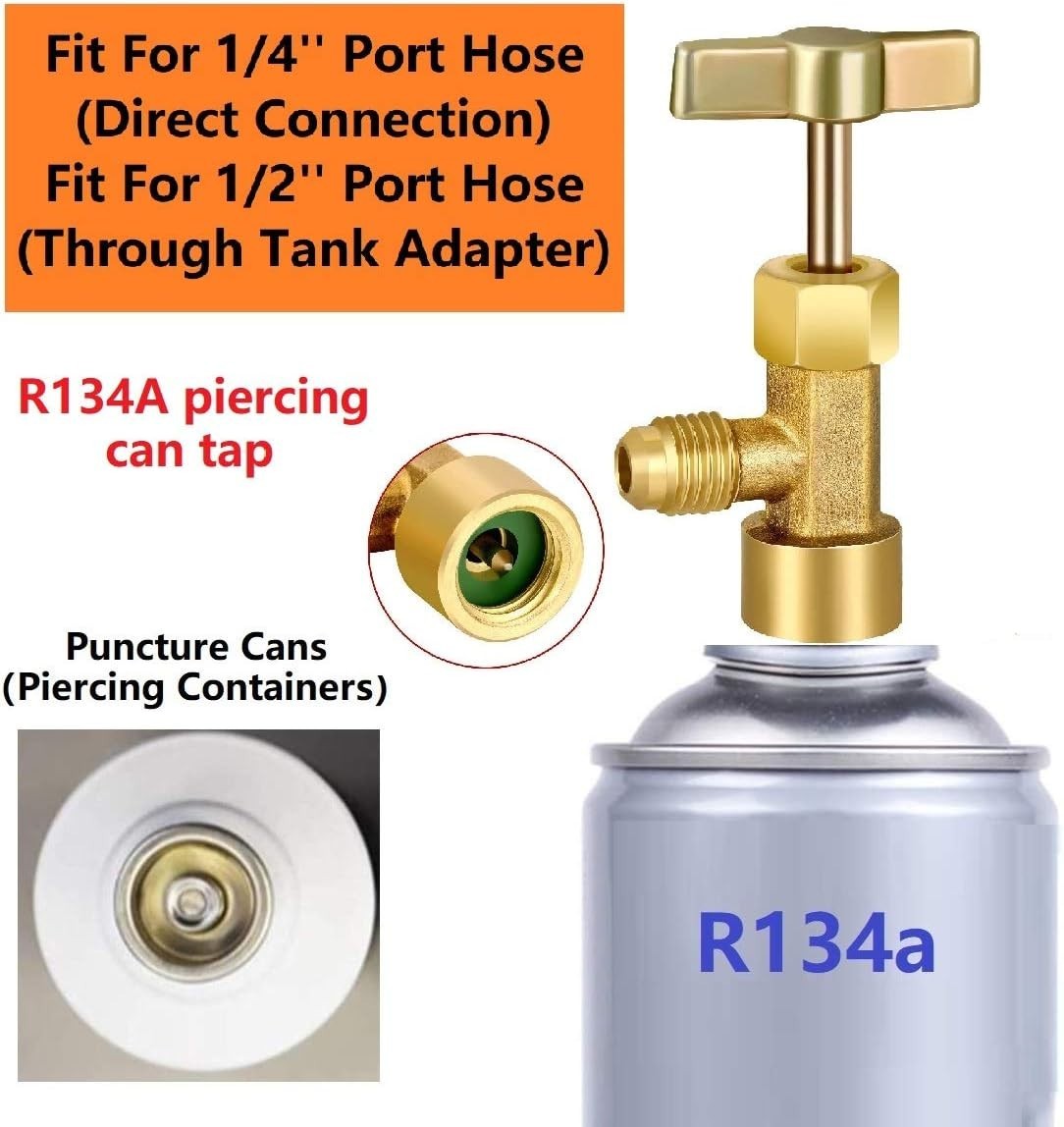 R134A Can Tap Valve (Piercing Style) Refrigerant Dispens Color: Piercing Style