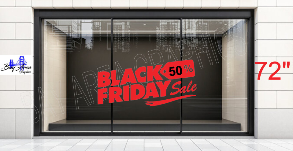 % OFF Black Friday Sale Sign Vinyl Decal – Storefront Window Graphic