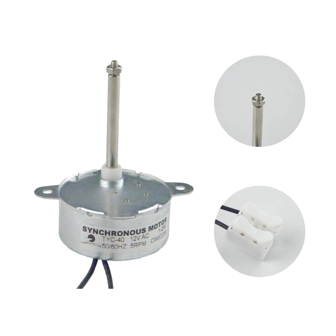 Tyc40 Ac 12v Fiber Optic Color Wheel Motor Cw/ccw 35mm Shaft Synchronous Motor T