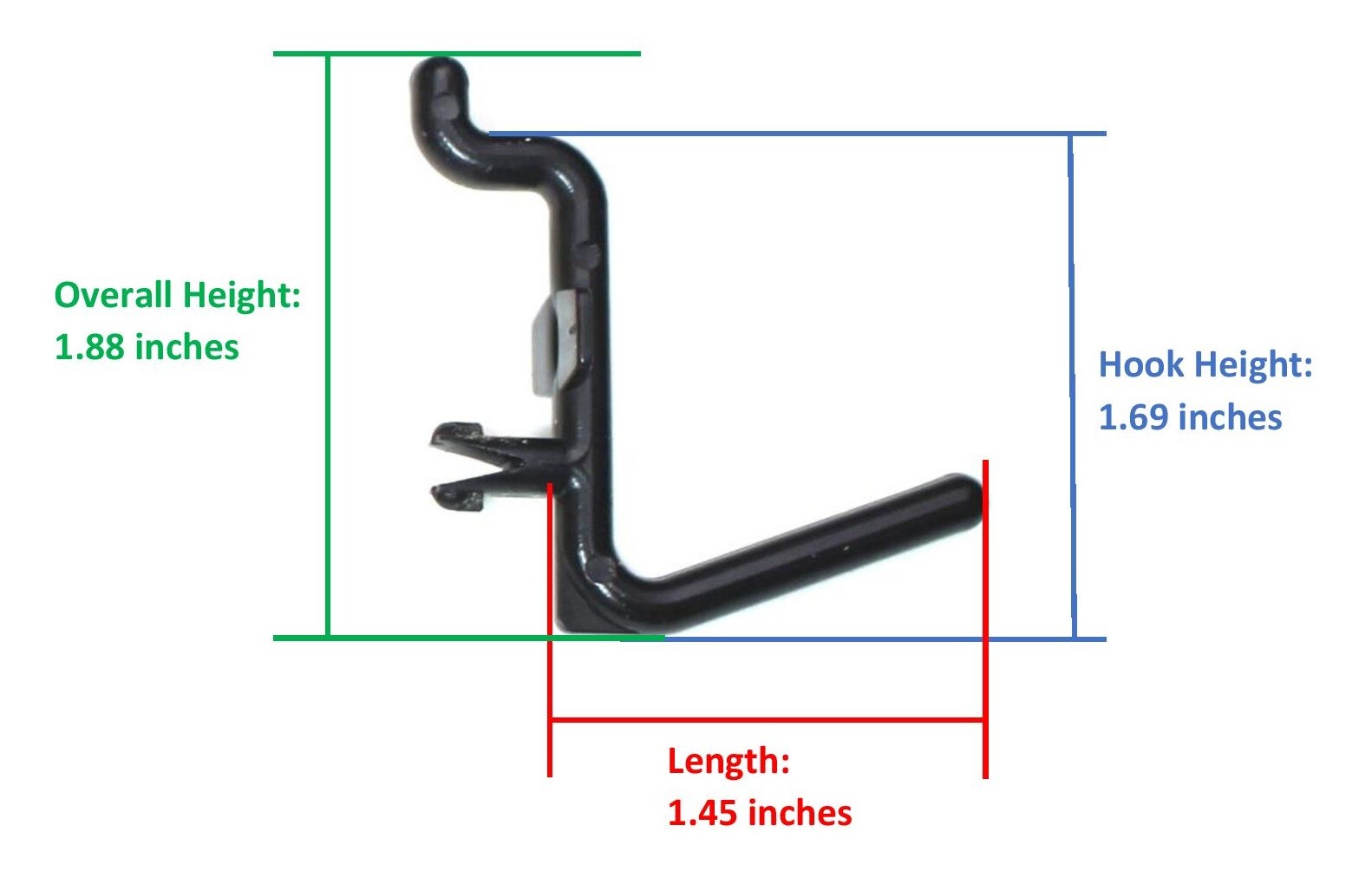 Plastic Black L Style Pegboard Hook Kit – 25 Pack Tool PEGBOARD NOT INCLUDED