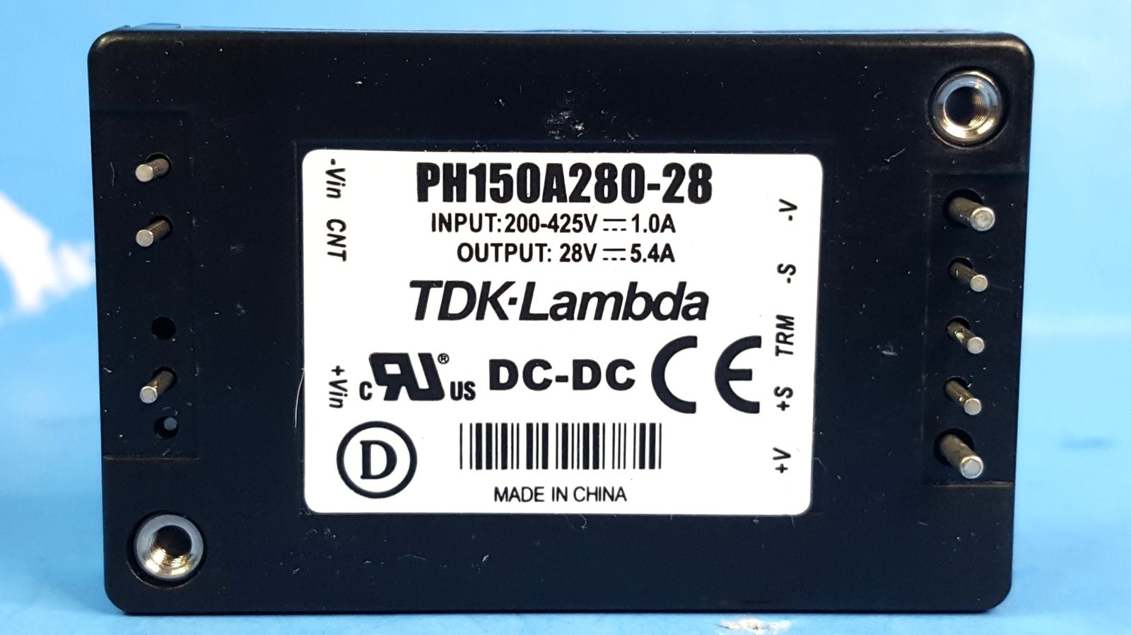 One-DC-DC Converter, PH150A280-28, TDK-LAMBDA, IN:200-425VDC/1A, OUT:28VDC, 5.4A
