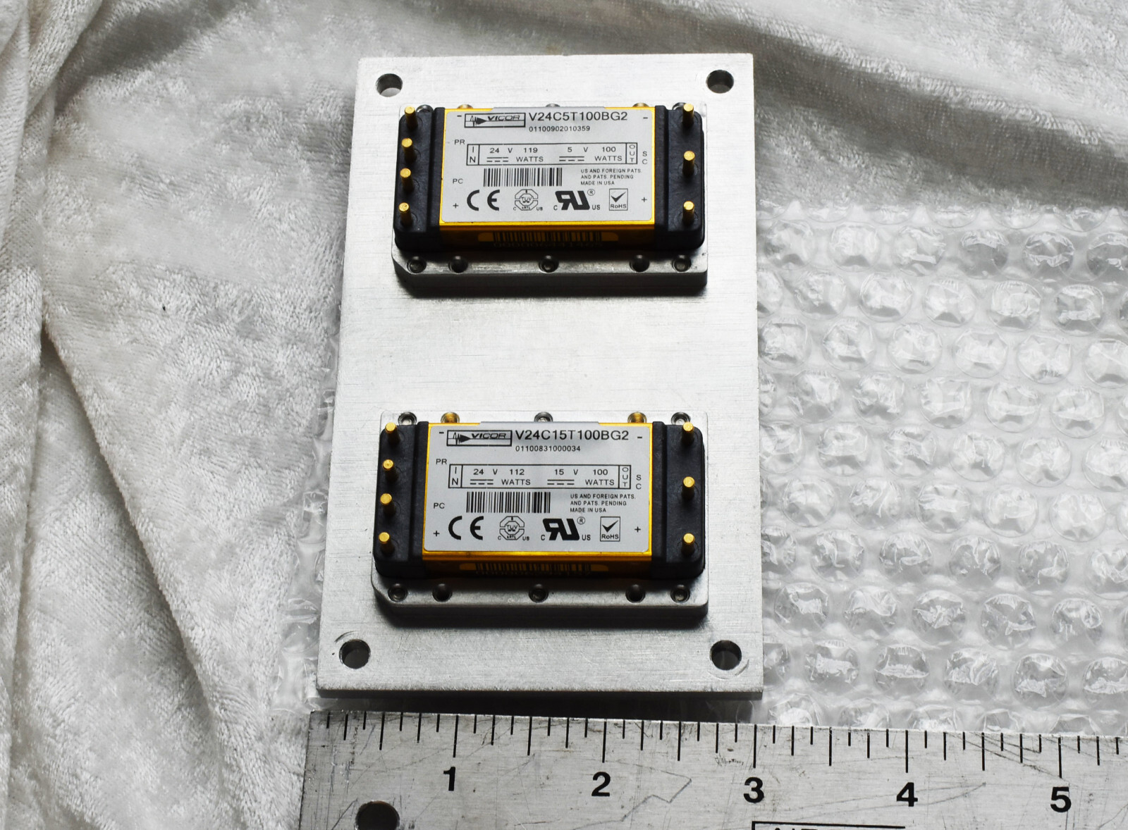 NEW (2) Vicor V24C12T100BL DC/DC Micro Converter Full Brick 24V 112W to 15V 100W