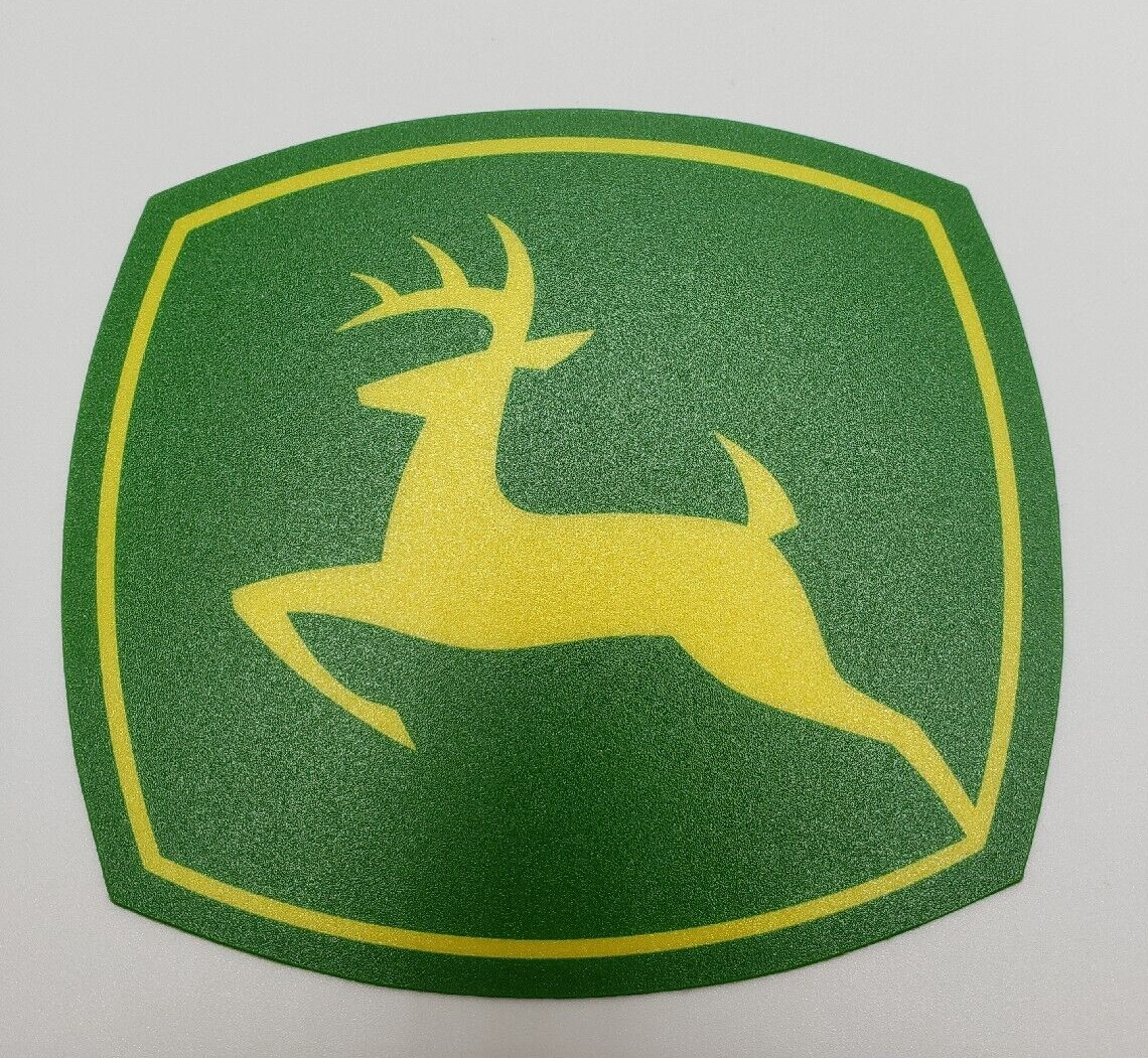 #2 John Deere Vinyl Logo Decal 3 1/4″ X 3 3/4″ Green Yellow Deer Authentic
