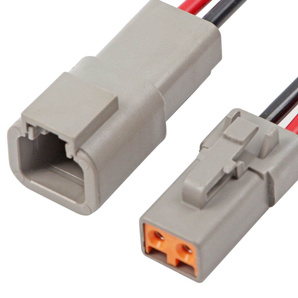4Pairs Assembled DTP 2 Pin Connector 12AWG Wire Waterproof Plug Harness Car Boat