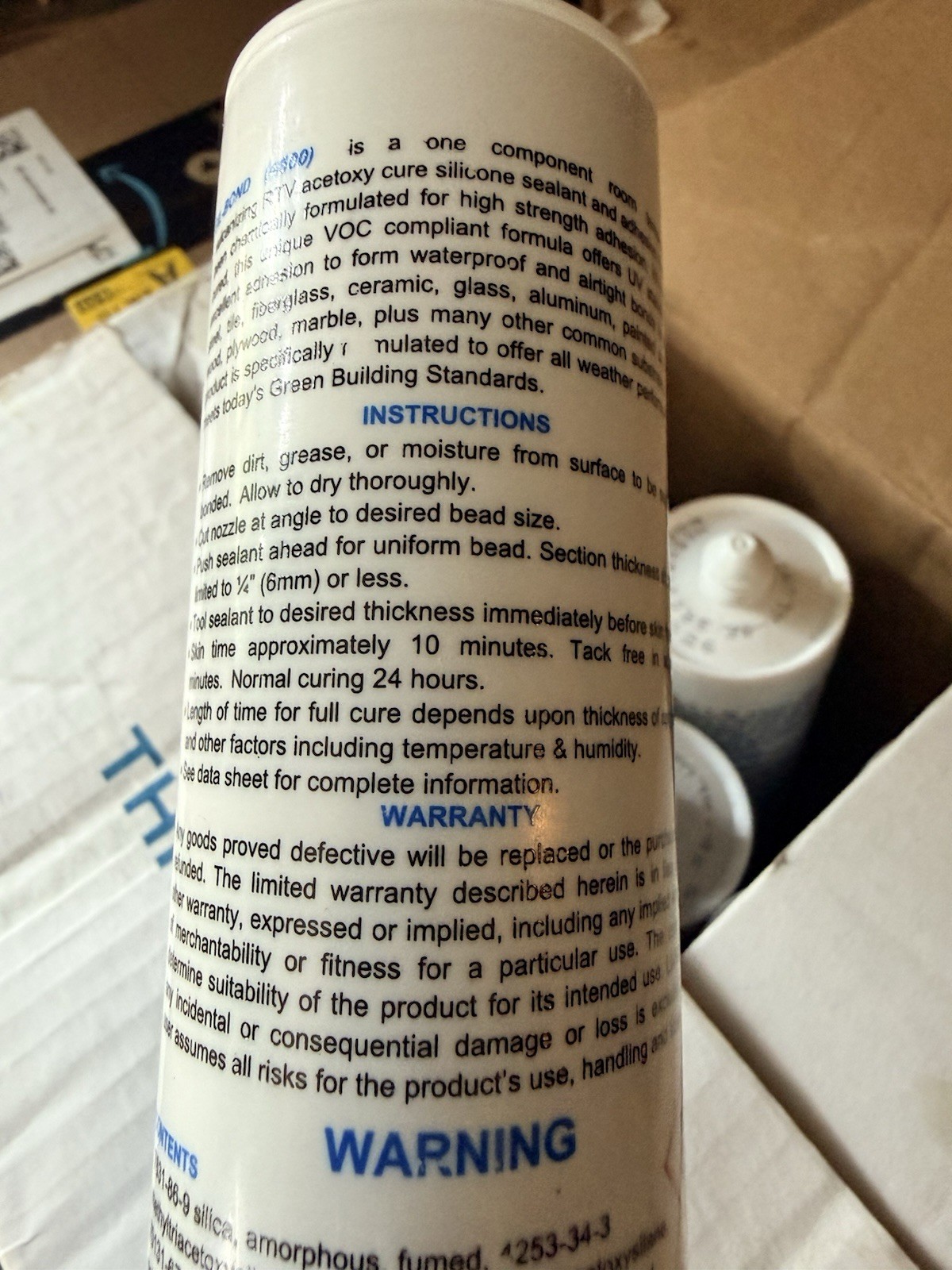 Case of 24 Silco RTV 4500 Food Grade High Strength Silicone Sealant White 10.3oz