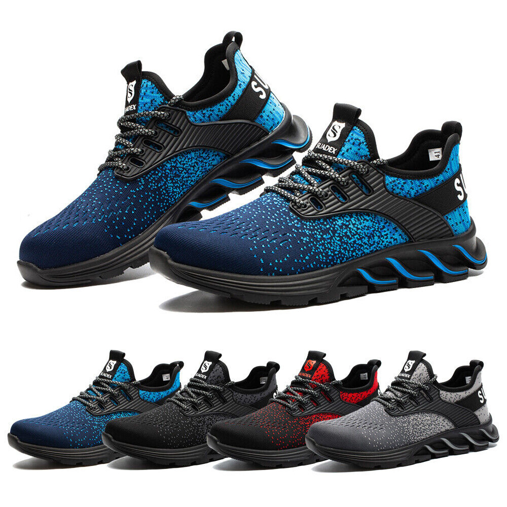 SUYSTEX Indestructible Safety Work Shoes Steel Toe Boot Lightweight Sneakers Men