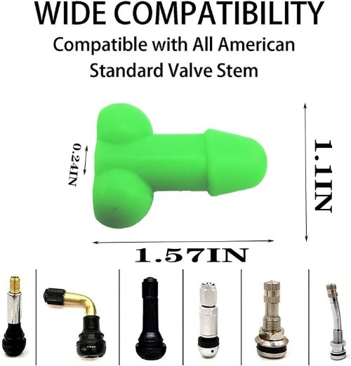 Glow in The Dark Tire Valve Stem Caps for Cars Bikes Motorcycles Color: Yellow