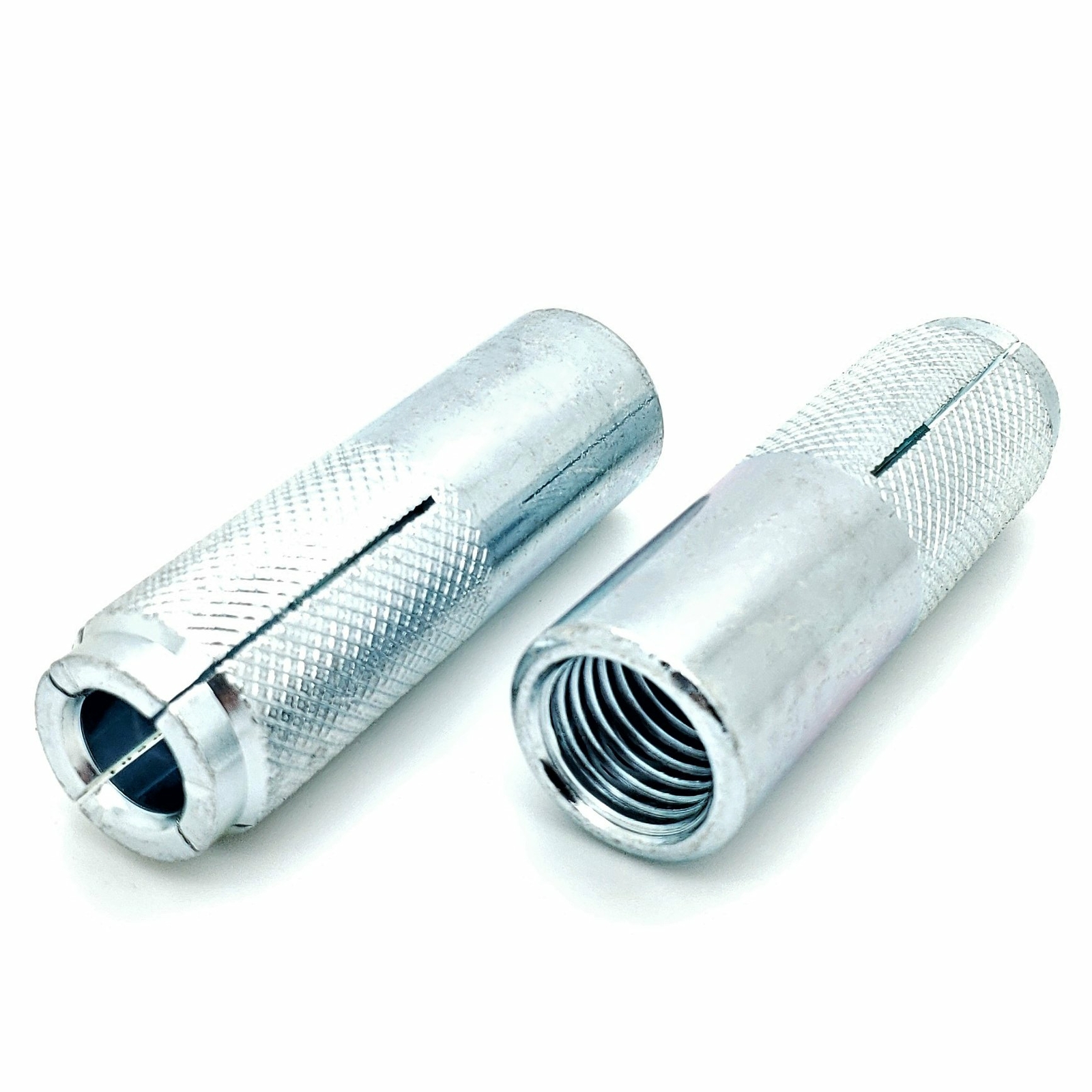 Two (2) 3/4″ Inch Premium Zinc Plated Carbon Steel Knurled Drop In Anchor (BCP10