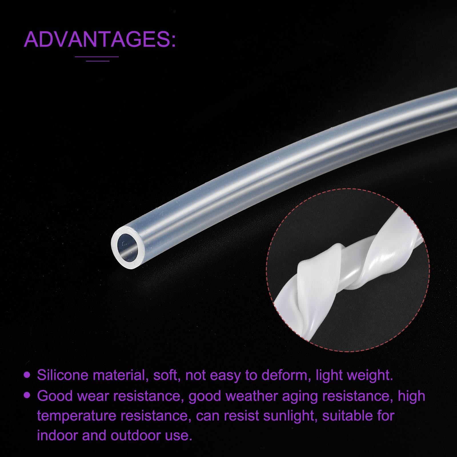 Clear Silicone Tube 5/32″ ID 1/4″ OD 16 Feet Industrial Silicone Tubing