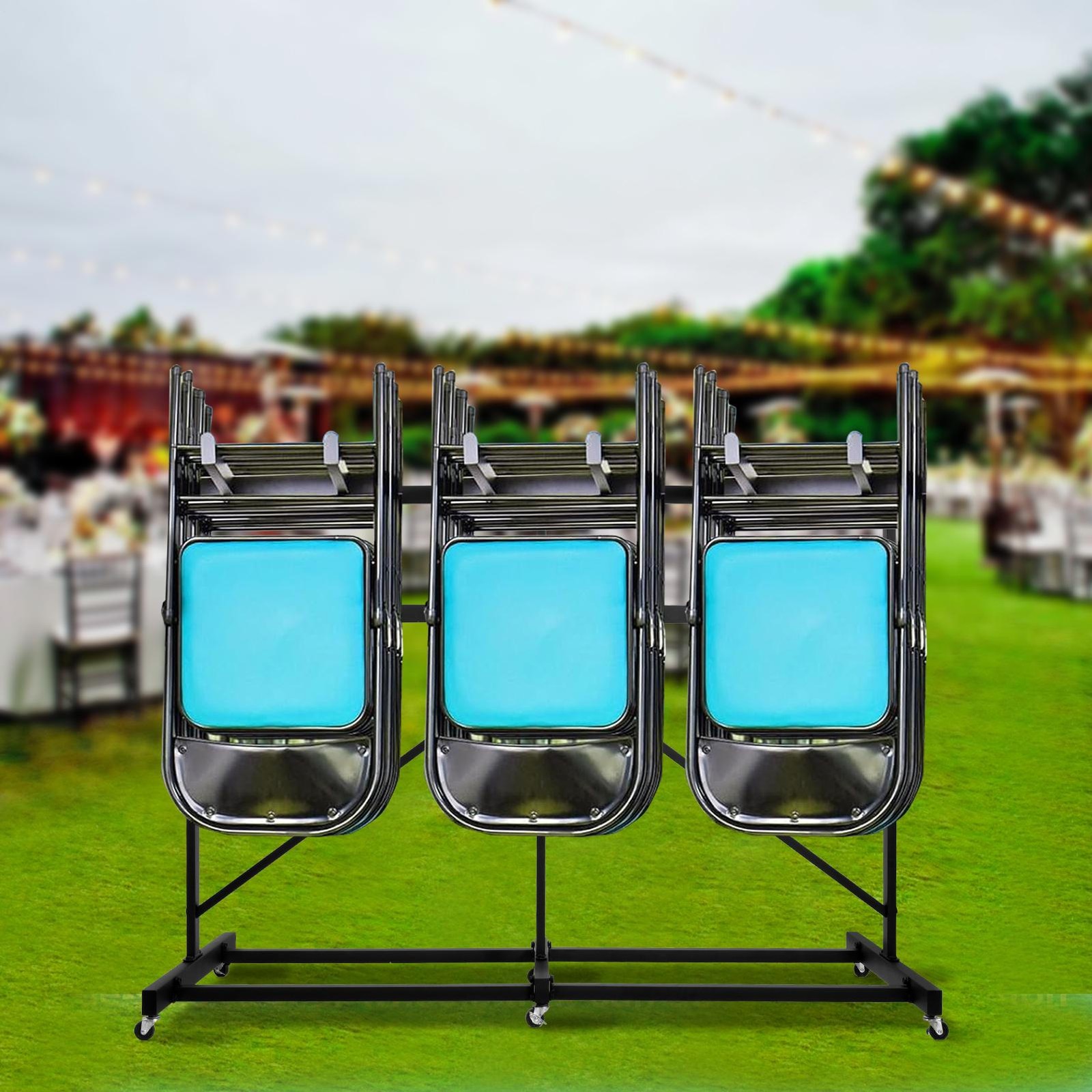 42 Chairs Folding Chair Cart Thickened Folding Chair Rack 660lbs Heavy Duty