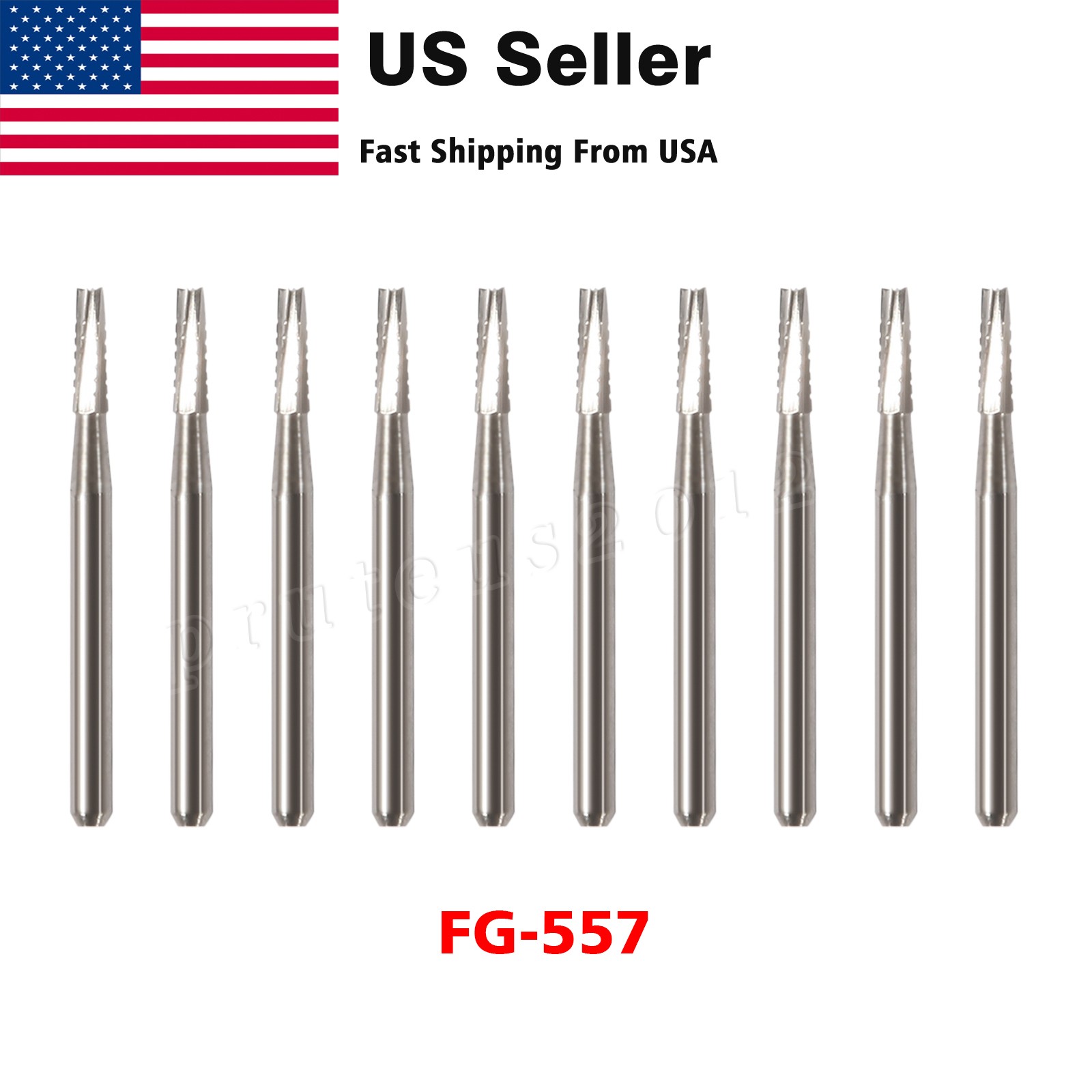 Dental Carbide Burs FG557 Friction Grip Straight Fissure Tungsten Carbides