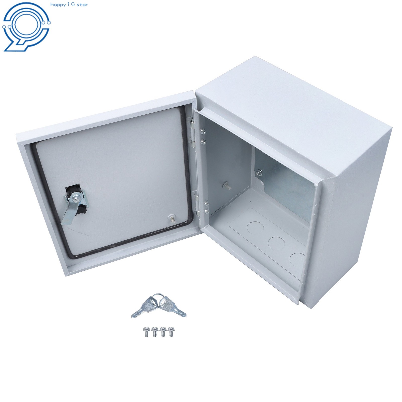 12x10x6″ NEMA 4X IP66 Steel Enclosure Box Weatherproof Lockable w/Mounting Plate