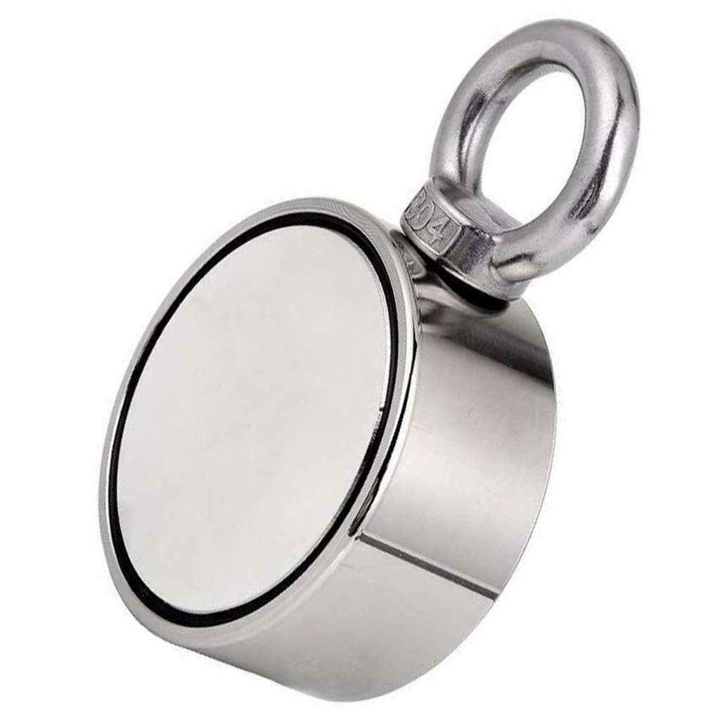 800LBS Fishing Magnet Kit Pull Force Strong Neodymium Rare Earth /Rope Carabiner