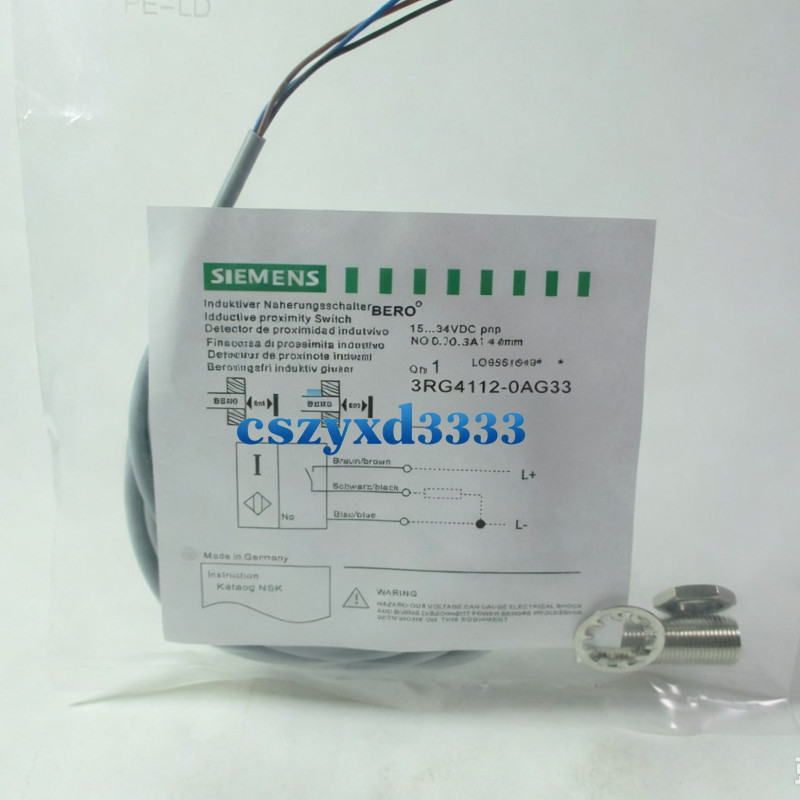 1PCS NEW For Proximity Switch 3RG4112-0AG33 15-34VDC PNP NO 0.3A 4mm