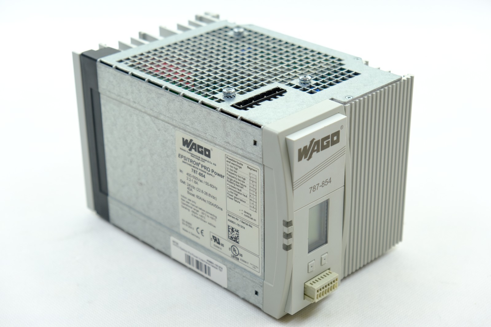 WAGO Epsitron Pro Power 787-854, 3-Phase Power Supply