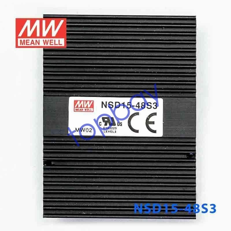 Mean Well NSD15-48S3 DC-DC Converter – 12.375W – 18~72V in 3.3V out