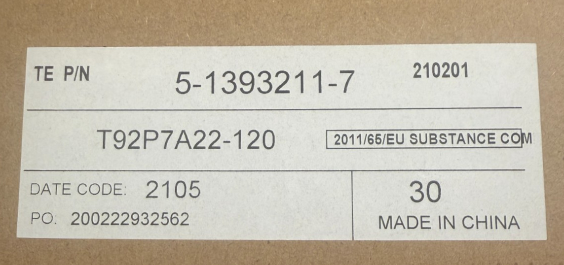 Lot of 30 TE/Tyco Power Relay T92P7A22-120 30A DPST 120v New 6 pin