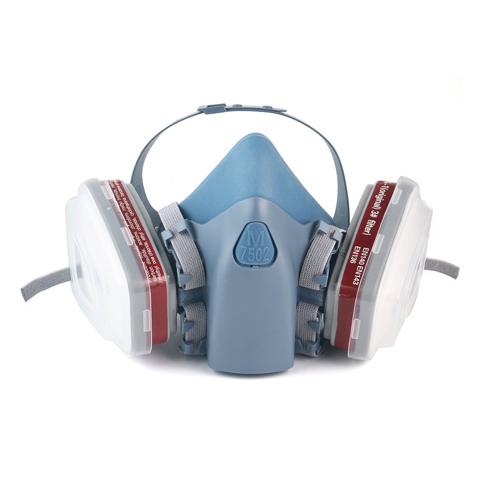Half Face Respirator Painting Spraying Gas Mask For 7502 Silicone Safety Protect