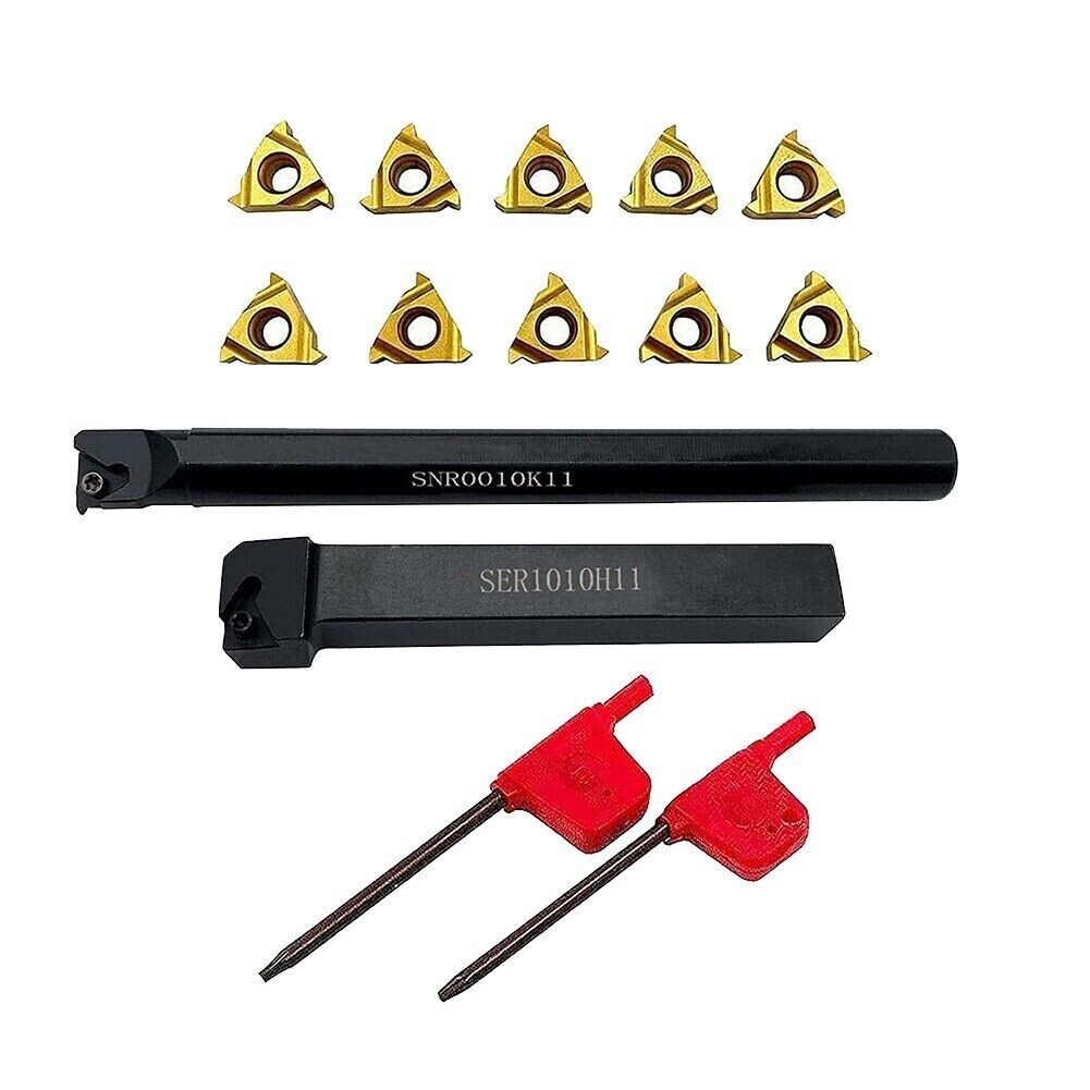 3/8 Threading Tool Holder 1 Set 11ER AG60 Alloy Steel External Internal Lathe