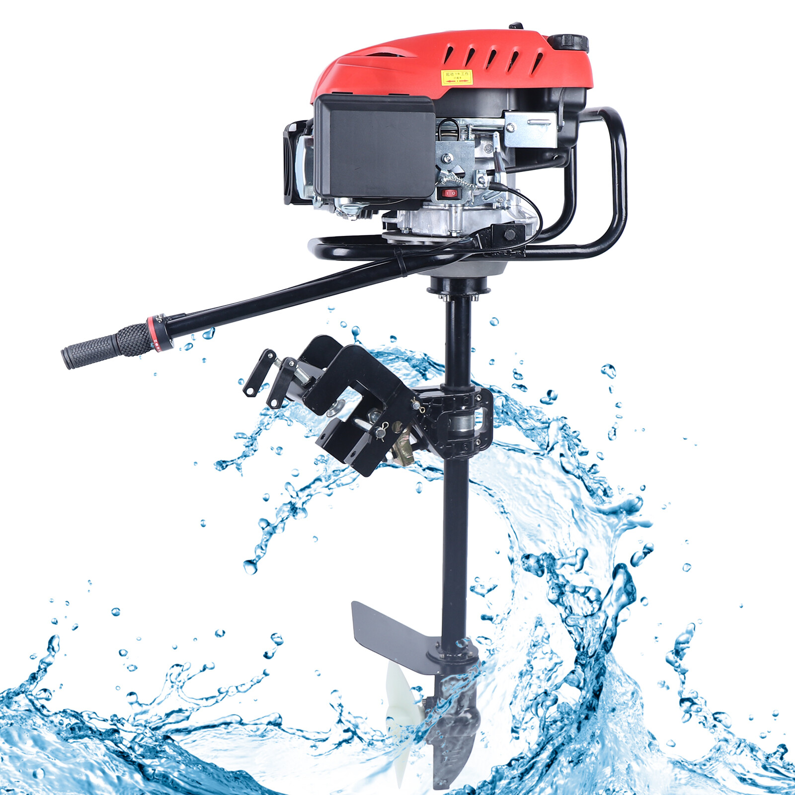 4 Stroke 6 HP 200CC Outboard Motor Fishing Boat Engine Air Cooling Heavy Duty