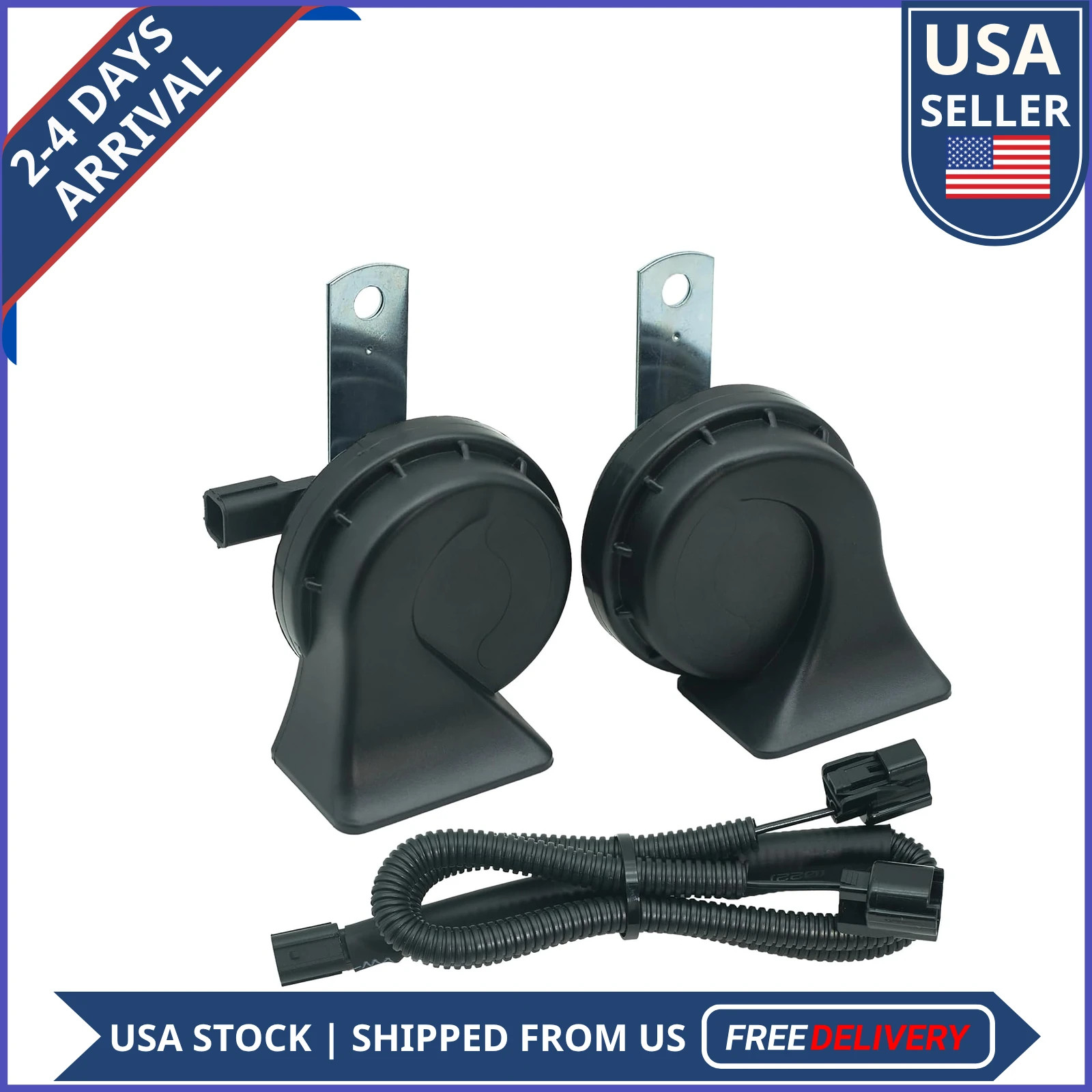 Dual Horn Upgrade Kit for Honda Civic Fit CR-Z Element Insight 1-Pin Harness